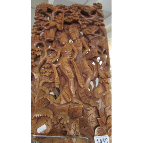 1458 - A 'Burmese' carved wood panel.