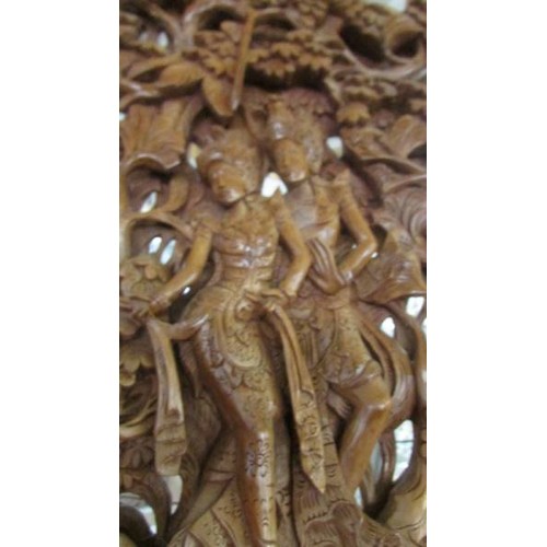 1458 - A 'Burmese' carved wood panel.