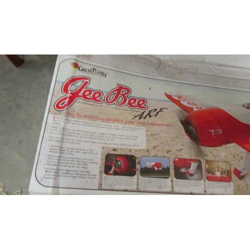 1473 - A boxed Great Planes Jee Bee 91-1.20 sport scale airplane R/C kit, unchecked for completeness.