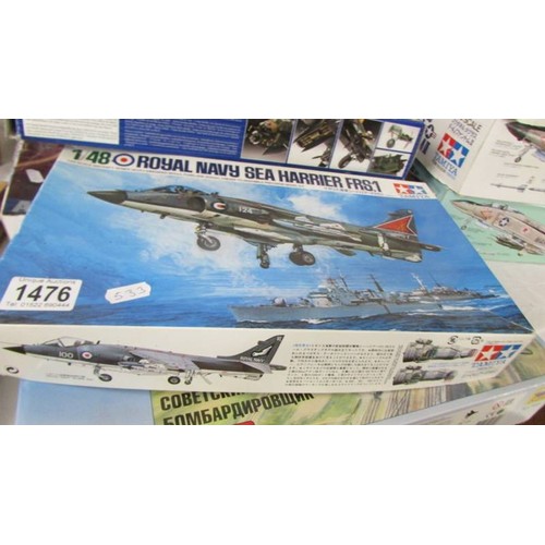 1476 - Five model aircraft kits including Revell and Tamiya (sealed bags).