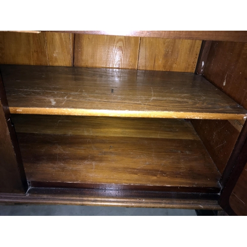 239 - A large Edwardian mahogany mirror back sideboard  (151 cm x48cm x 493cm Total Height 156cm) (COLLECT... 