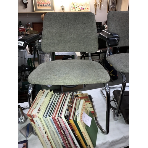 244 - A set of 6 designer chairs (1 without arms) (COLLECT ONLY)