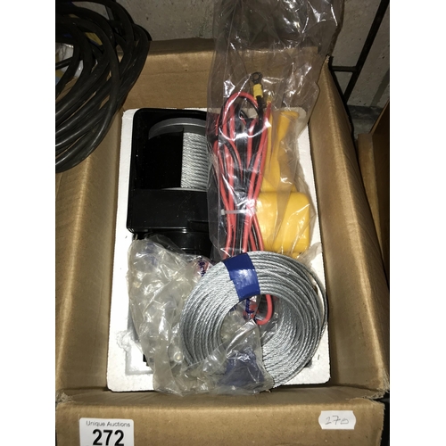 272 - A boxed 2000lb 12V winch