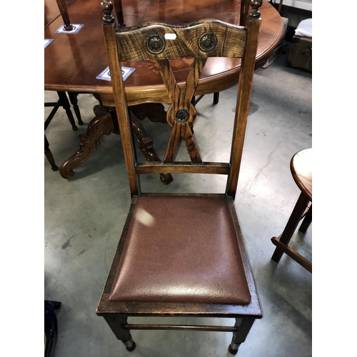 353 - A set of 6 Edwardian oak dining chairs (COLLECT ONLY)