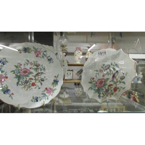 1516 - Two Aynsley Pembroke pattern plates and two dishes.