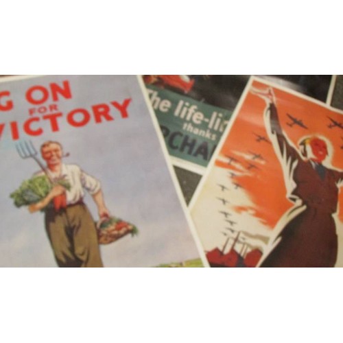 1588 - A collection of replica WW2 posters.