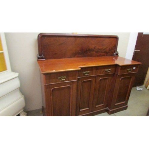 1611 - A Victorian mahogany sideboard.