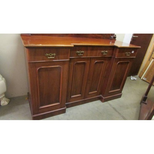 1611 - A Victorian mahogany sideboard.