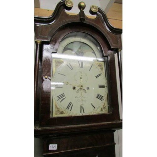 1626 - A mahogany 8 day painted dial Grandfather clock, Robt Jones, Connay,