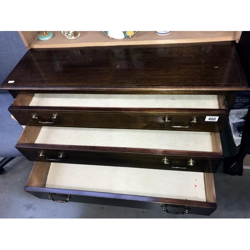 400 - An Edwardian mahogany bedroom chest of drawers. 92cm x 47cm x 81cm. *Collect Only*