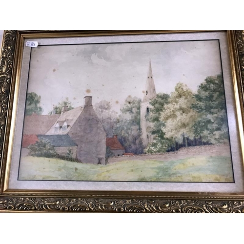 418 - 4 gilt framed & glazed watercolours of countryside scenes