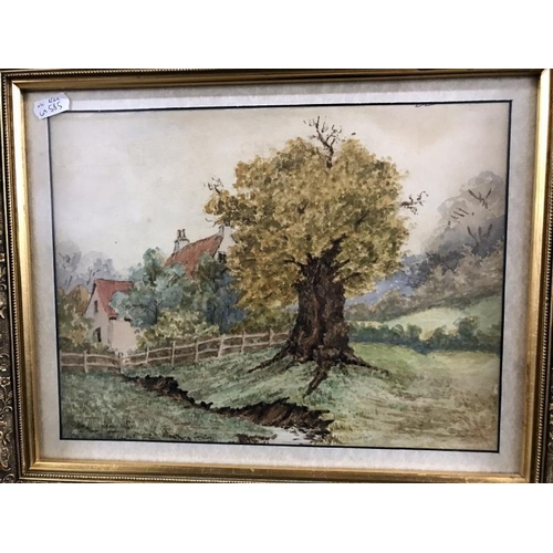 418 - 4 gilt framed & glazed watercolours of countryside scenes