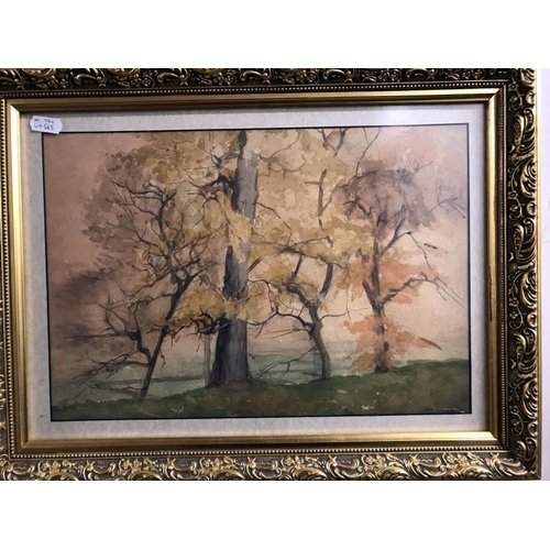 418 - 4 gilt framed & glazed watercolours of countryside scenes