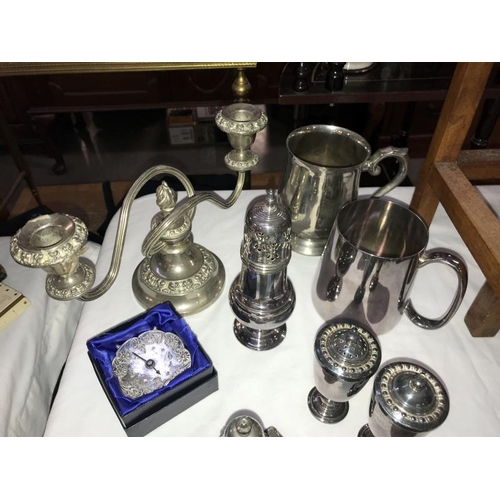 438 - A quantity of silver plated items