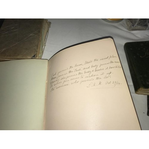 1629 - A collection of autograph/sketch books dated 1910 onwards & including leather wallets