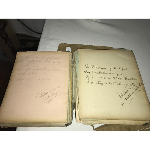 1629 - A collection of autograph/sketch books dated 1910 onwards & including leather wallets