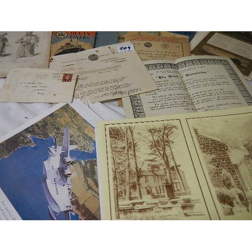 509 - A good lot of assorted ephemera.