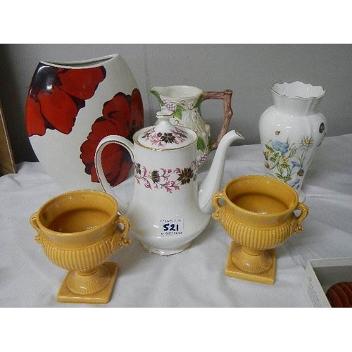 521 - A mixed lot of ceramics including Sylvac.