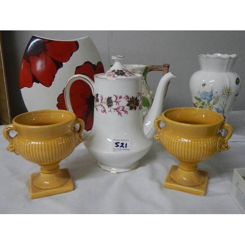 521 - A mixed lot of ceramics including Sylvac.