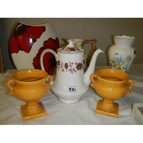 521 - A mixed lot of ceramics including Sylvac.