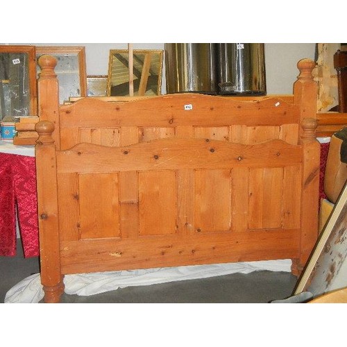 572 - A pine double bed frame.