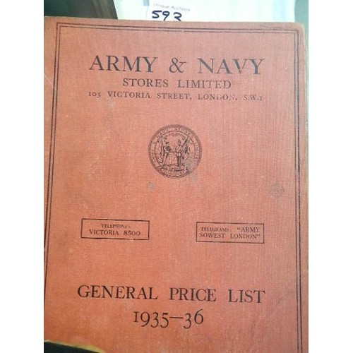 593 - An early 20th century Army & Navy Stores catalogue.