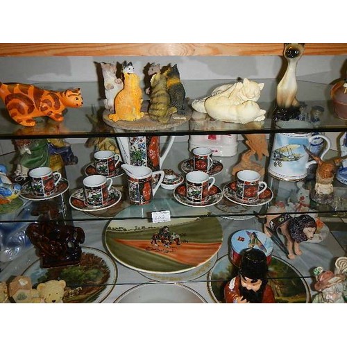 645 - A mixed lot of ceramics including Lustre ware, R A F tankard, collector's plates, Japanese coffee se... 