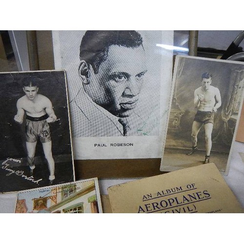 691 - A mixed lot of ephemera including signed Paul Robeson.