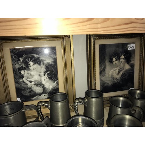 540C - A good pair of gold framed pictures