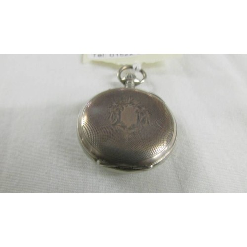 1101 - A French silver fob watch.