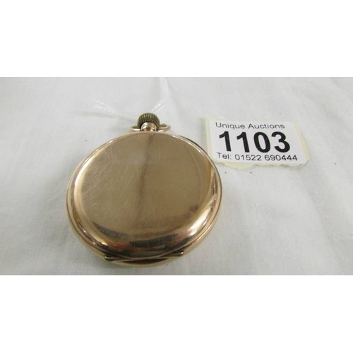 1103 - A 9ct gold pocket watch, in working order.