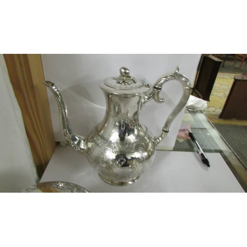 1273 - A good quality four piece silver plate tea set.