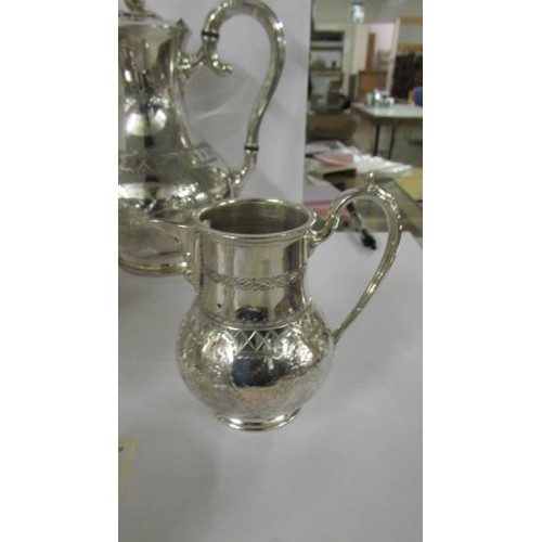 1273 - A good quality four piece silver plate tea set.