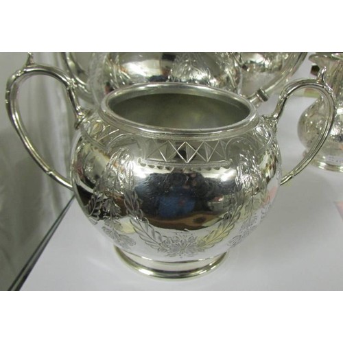 1273 - A good quality four piece silver plate tea set.