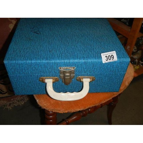 309 - A blue mid 20th-century case.