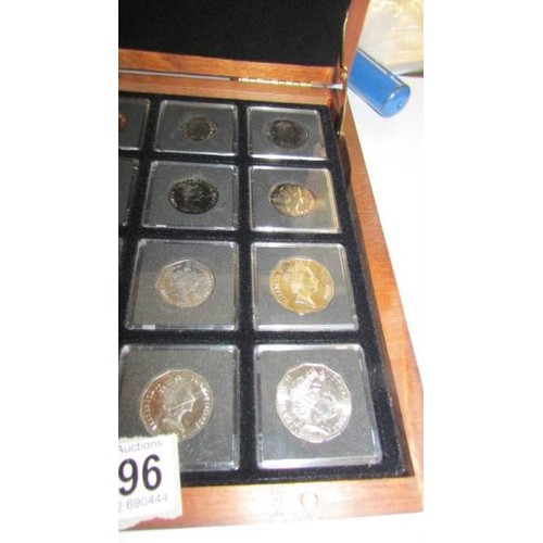 1196 - A cased set of Elizabeth II coins.