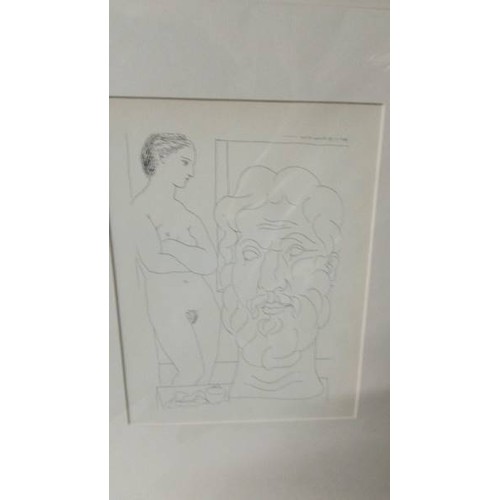 1319 - Collection of 7 x prints,  Georges Braque lithograph Galerie Maeght Exposition Circa 1950's (Mourlot... 