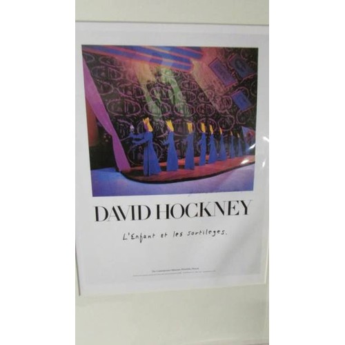 1320 - David Hockney (b.1937) Two poster prints, one 'a private view' Editions Graphiques Gallery London th... 