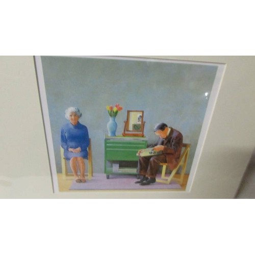 1320 - David Hockney (b.1937) Two poster prints, one 'a private view' Editions Graphiques Gallery London th... 