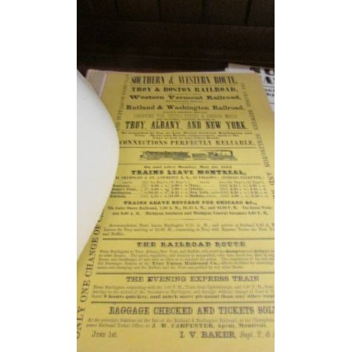 1321 - A folder/folio of 24 x railway posters/notices published circa 1960's plus 8 x cricket related print... 