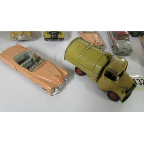 1327 - A selection of Dinky toys including Foden, Bedford, Mini, Cadillac etc.,