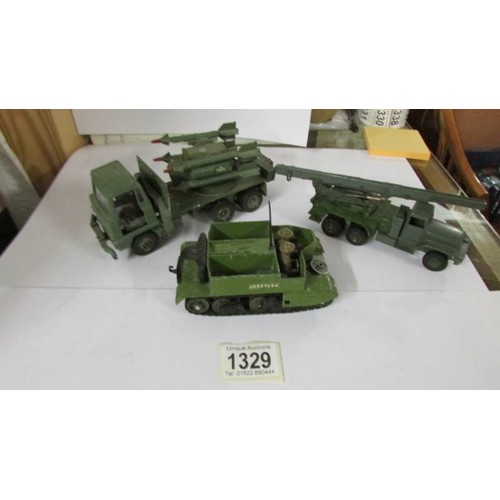 1329 - A good selection of Dinky military vehicles.