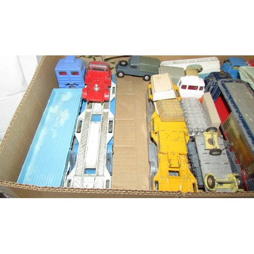 1332 - A quantity of playworn Corgi die cast commercial vehicles including military.