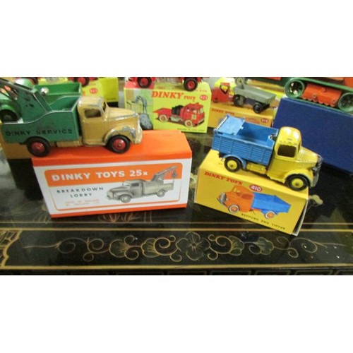 1333 - A selection of Playworn Dinky commercial vehicles in reproduction boxes.