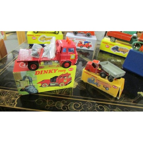 1333 - A selection of Playworn Dinky commercial vehicles in reproduction boxes.