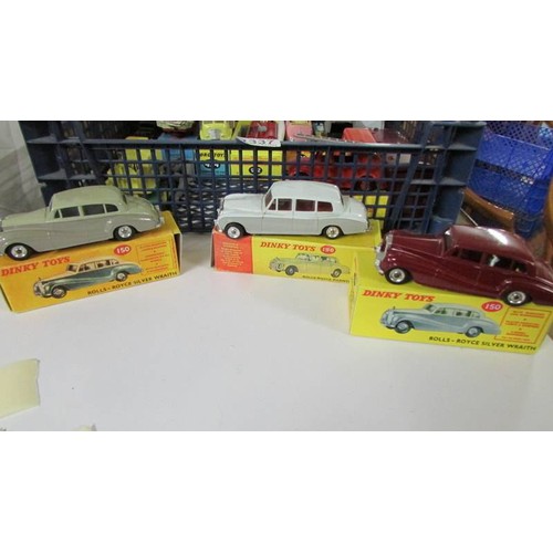 1337 - A selection of repainted Dinky and Corgi die-cast toys mostly in reproduction boxes.