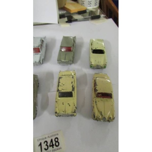 1348 - Nine 1950/60's Dinky toys, in original paint.