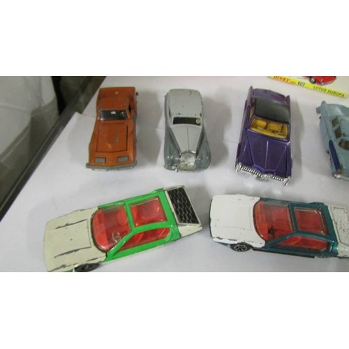 1350 - A quantity of mainly 1970's Dinky toys including boxed 218 Lotus Europa, 221 Corvette Stingray etc.,