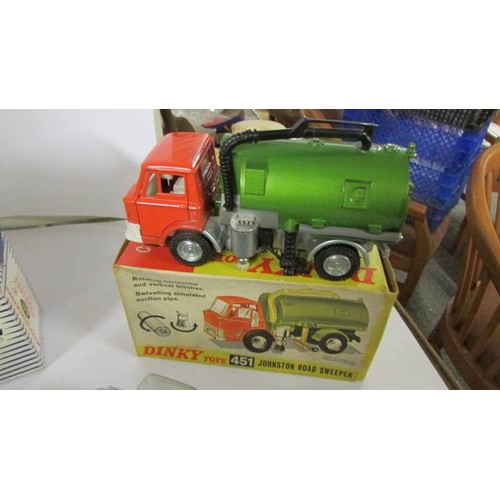 1353 - Four Dinky's in good condition, in original boxes.  285 fire engine, 978 refuse wagon, 451 Johnson r... 