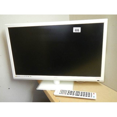 606 - A white flat screen television.  COLLECT ONLY.